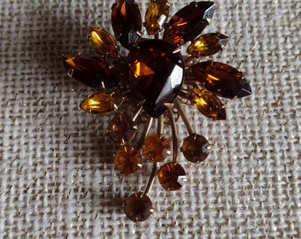 Bernstein Stein Modeschmuck 1950er Jahre Brosche Vintage