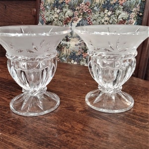 A Pair of Vintage Cristal D&#39;arques Candleholders in the Carthage Pattern