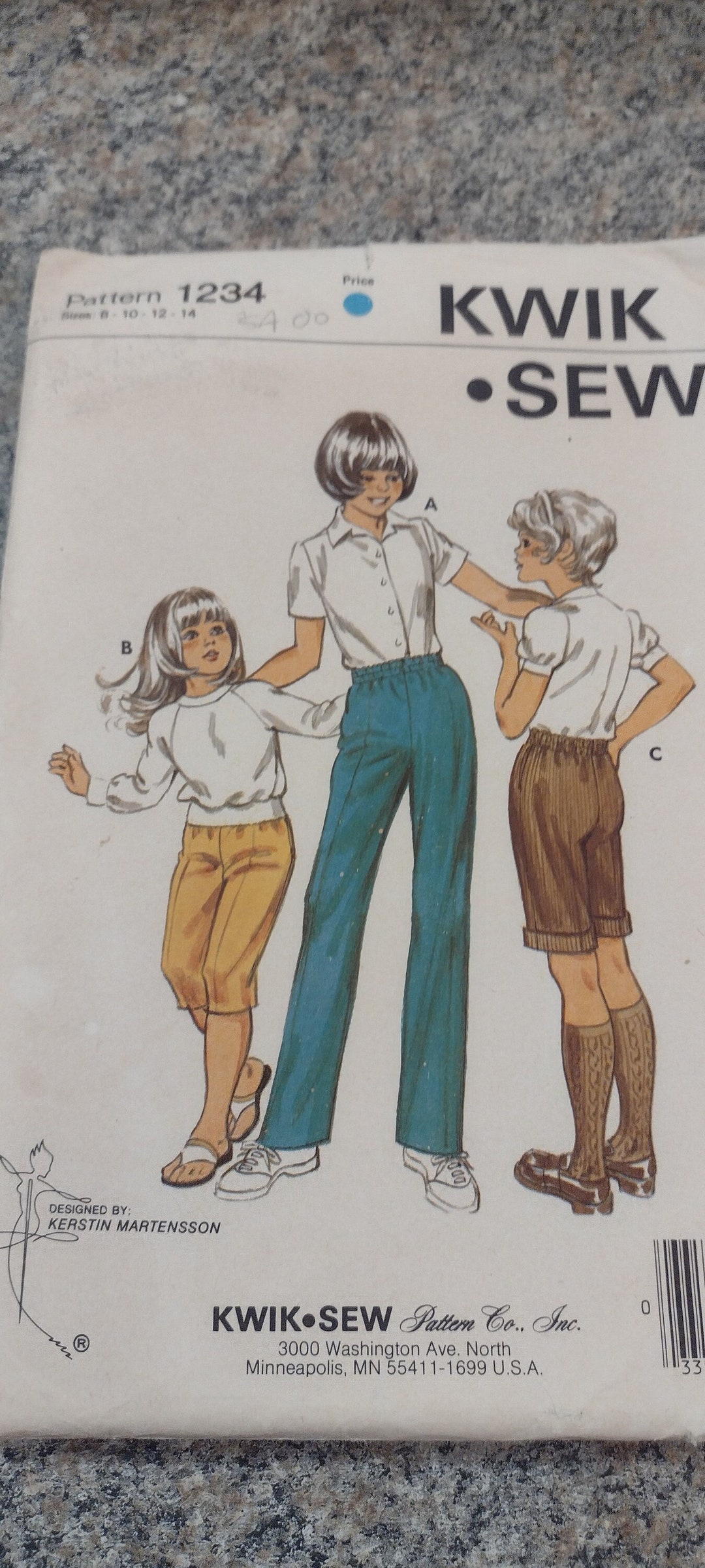 Kwik Sew Pattern 1234/ Never Used/girls Slacks or Capris - Etsy