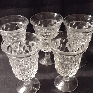 Fostoria Water Glasses in the American Pattern