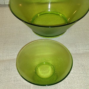 Mid Century, Federal Glass, Green Chip and Dip Bowls