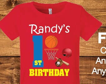 Baseball Birthday Shirt Personalized.