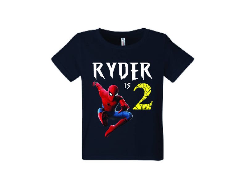 personalized spiderman birthday t shirt