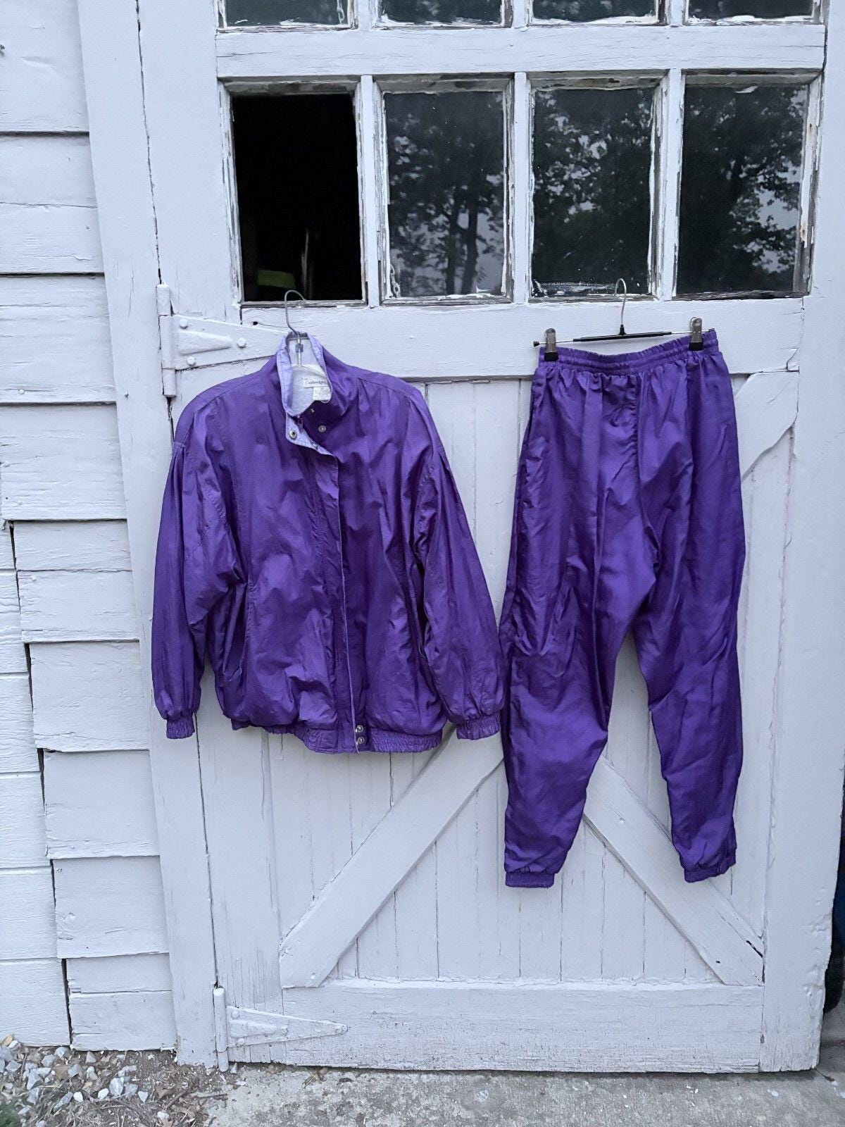 Vintage Purple Vintage 1990 Swish Track Suit Jacket and Joggers
