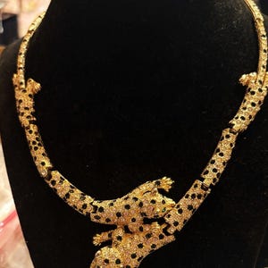 Vintage Leopard Necklace - Etsy