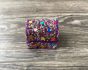 Beaded Jewelry Box | Trinket Box, Gift Box, Jewelry Storage, Jewelry Case