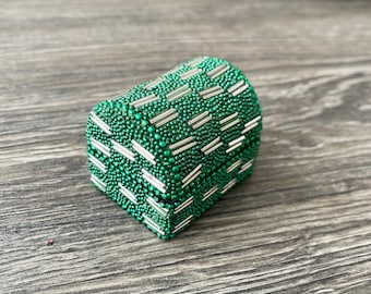 Beaded Jewelry Box | Trinket Box, Gift Box, Jewelry Storage, Jewelry Case