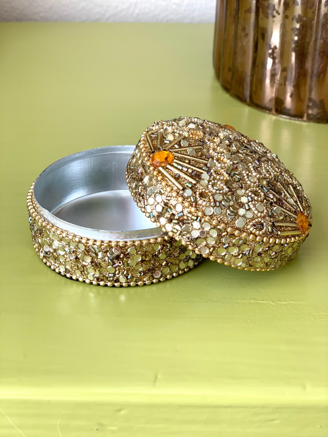 Beaded Jewelry Box Trinket Box Gift Box Jewelry Storage Etsy