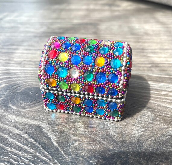 Beaded Jewelry Box Trinket Box Gift Box Jewelry Storage Etsy