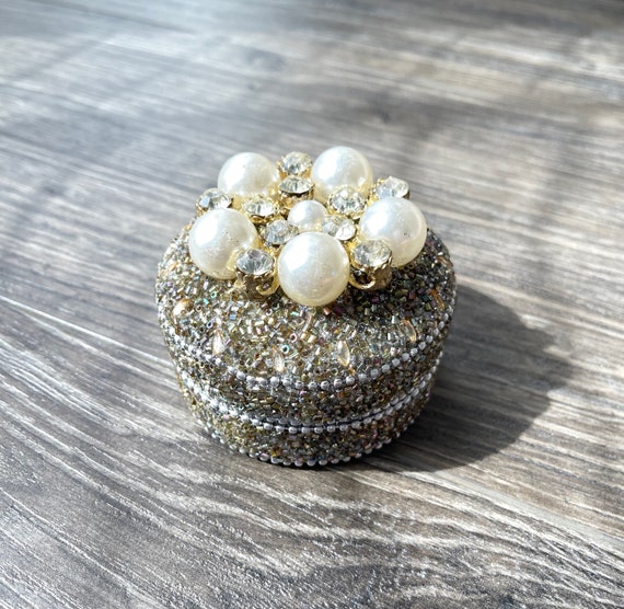 Beaded Jewelry Box Trinket Box Gift Box Jewelry Storage Etsy