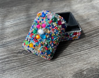Beaded Jewelry Box | Trinket Box, Gift Box, Jewelry Storage, Jewelry Case