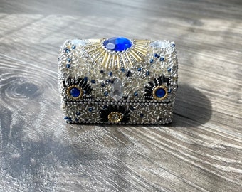 Beaded Jewelry Box | Trinket Box, Gift Box, Jewelry Storage, Jewelry Case
