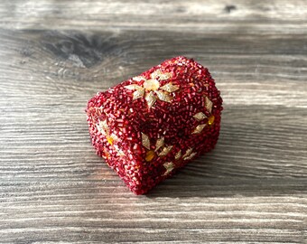 Beaded Jewelry Box | Trinket Box, Gift Box, Jewelry Storage, Jewelry Case