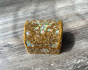 Beaded Jewelry Box | Trinket Box, Gift Box, Jewelry Storage, Jewelry Case