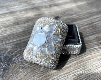 Beaded Jewelry Box | Trinket Box, Gift Box, Jewelry Storage, Jewelry Case