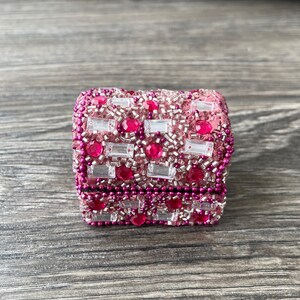 Beaded Jewelry Box | Trinket Box, Gift Box, Jewelry Storage, Jewelry Case