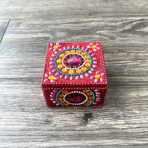 Beaded Jewelry Box | Trinket Box, Gift Box, Jewelry Storage, Jewelry Case