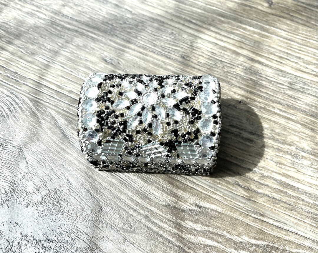 Beaded Jewelry Box Trinket Box, Gift Box, Jewelry Storage, Jewelry Case