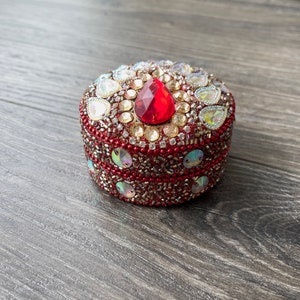 Beaded Jewelry Box | Trinket Box, Gift Box, Jewelry Storage, Jewelry Case