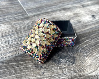 Beaded Jewelry Box | Trinket Box, Gift Box, Jewelry Storage, Jewelry Case