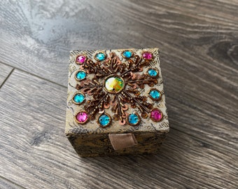 Beaded Jewelry Box | Trinket Box, Gift Box, Jewelry Storage, Jewelry Case