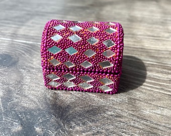 Beaded Jewelry Box | Trinket Box, Gift Box, Jewelry Storage, Jewelry Case