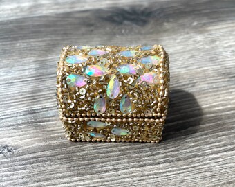 Beaded Jewelry Box | Trinket Box, Gift Box, Jewelry Storage, Jewelry Case