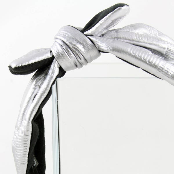 Top Knot Headband - Silver Top Knot Headband - Metallic Headband - Silver Headband - Womens Headband - Hair Accessories - Holiday Headband