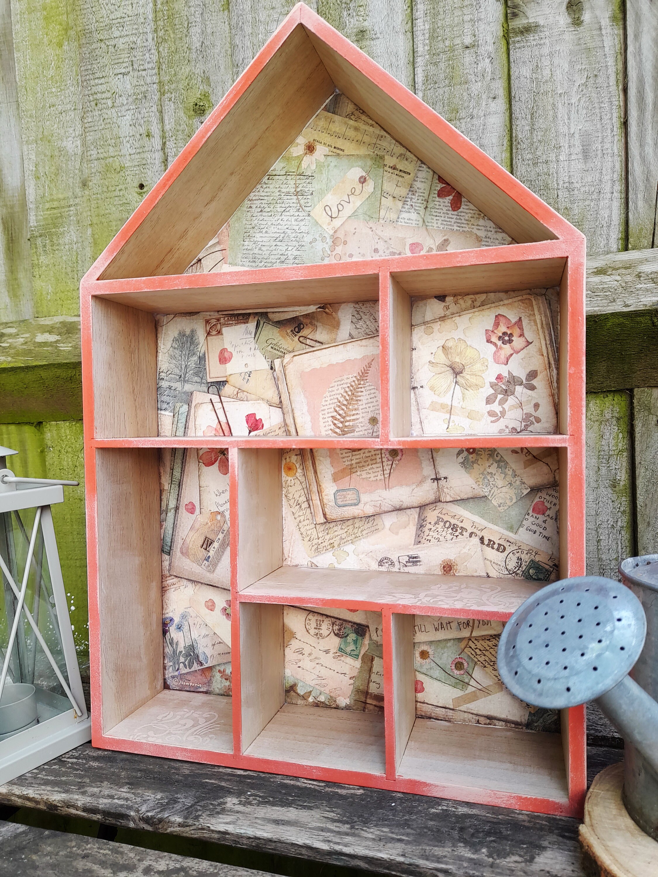 WOODEN Botanical Garden WALL Shelffloral Furnitureblossom Etsy