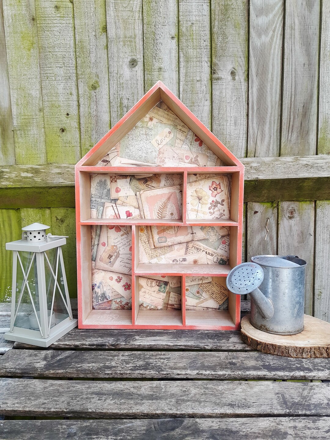 WOODEN Botanical Garden WALL Shelf,floral Furniture,blossom Small