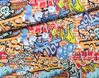 Graffiti Fabric Etsy