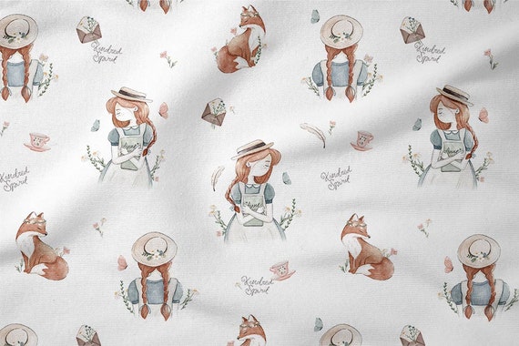 Premium Cotton Fabric Anne Of Green Gables Fabric Digital Etsy Premium Cotton Fabric Anne Of Green Gables Fabric Digital Etsy