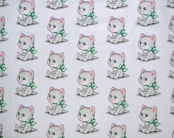 VENTA tela de algodón, tela de gatito, tela de algodón de gatos, tela de gatitos, gato, tela cortada al tamaño-medio patio