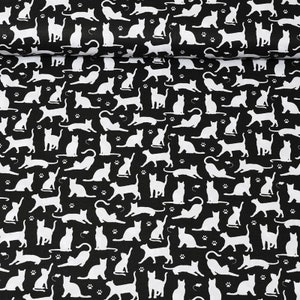 Mini Cats, Cotton Fabric, Printed fabric, Quilting Fabric, Cat Kitten Fabric,Small Cats , Fabric by the Yard-Half Yard