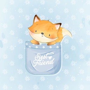 Pannello Fox, Pannello in tessuto stampato, Pannello per cucito, Pannello Jersey, Pannello Fox, Pannello cotone stampa, Pannello bambino, Pannello animale, Dimensioni 40x50 cm / 15x19 in