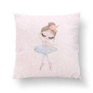 Ballerina Baumwolle Panel, Kissen Panel, Panel zum Nähen, Baby quilt Panel, Mädchen Stoff Panel, Premium Baumwolle, Größe 38x38 cm/15x15 in