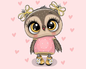 Owl jersey panel,Printed fabric panel,Premium Jersey Panel ,Owl  Fabric Panel,Panel for sewing,Baby quilting panel, Size 40x50 cm/ 15x19 in