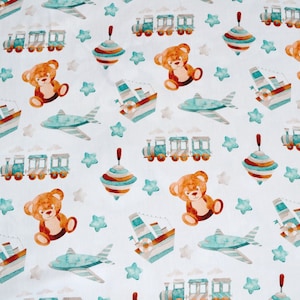 Teddy Bear Fabric,Baby nursery fabric,Premium cotton,Baby toys Fabric,Bear fabric,Fabric half metre/half yard,Width 155cm /61&quot;