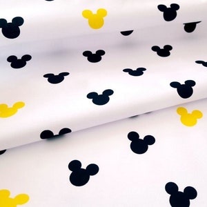 Mickey Mouse Fabric,,Cotton Fabric, Printed fabric,Fabric by the Yard-Half Yard