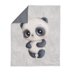 Panda Bear Premium Cotton Panel For Blanket/Panel for Sewing/Baby blanket panel/Cute Animal Cotton panel for blanket Size 75x100 cm/30x39 in