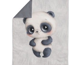 Panda Bear Premium Cotton Panel For Blanket/Panel for Sewing/Baby blanket panel/Cute Animal Cotton panel for blanket Size 75x100 cm/30x39 in