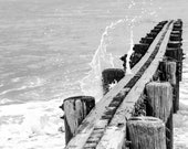 Water Over a Wooden Plank Digital Background and Wallpaper