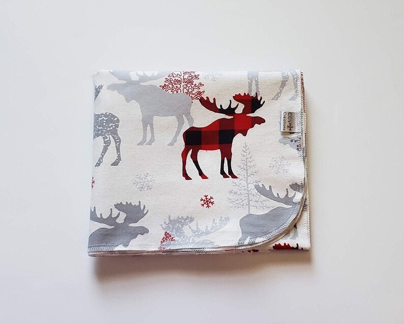 Buffalo Plaid Moose Blanket Animal Blanket Woodland Etsy