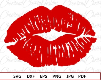 Kiss Svg Valentines day svg for Valentine svg files for Cricut Distressed Svg files for Silhouette Cameo Lips Svg Grunge Svg Dxf Eps Jpg Png