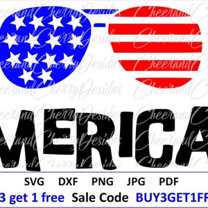Merica Svg Dxf Png Memorial Day SVG Labor day SVG 4th of July Svg for Boy America Svg Silhouette Sunglasses Svg Cricut Svg Commercial use