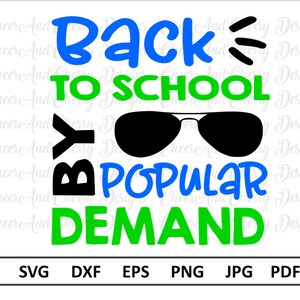 Back to school SVG Datei, Schultag Svg für Junge, Lustige Schule Svg Datei Cricut Silhouette, Schulshirt mit Brillen, 2. 1. Klasse