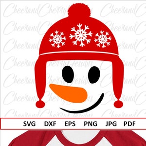Snowman face Svg for Silhouette Snowman SVG file Christmas SVG for Cricut Snowman cut file Snowman Shirt Svg Iron on file Vinyl Snowman HTV image 2