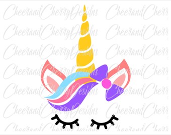 Download Unicorn SVG Unicorn Face SVG Cut Silhouette Cameo Unicorn ...