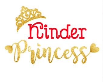 Kindergarten Princess Svg Etsy