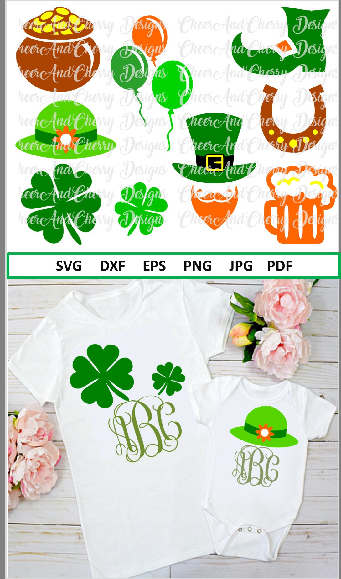 St Patricks Day Svg Bundle for Cricut Silhouette Iron On St. | Etsy
